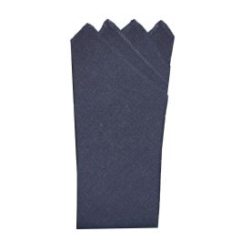 4-Point Pocket Square - Navy