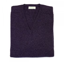 Scottish Lambswool Sweater – Charcoal by Scott & Charters Cashmere for Cable Car Clothiers.