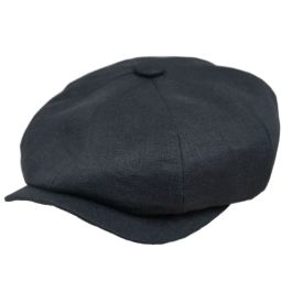 Linen Gatsby Cap - Navy from Cable Car Clothiers.