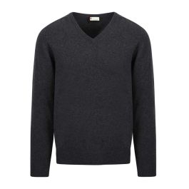 Geelong Lambswool Sweater - Charcoal made for Cable Car Clothiers.