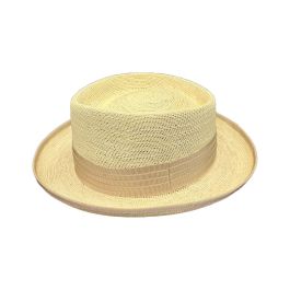Denia Raffia Panama Trilby by Signes. Lightweight / Breathable. Genuine Toquilla Panama Straw. Handwoven in Ecuador/Finished in Spain.