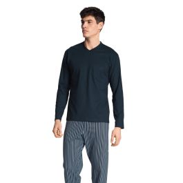 Pajamas – Dark Sapphire Striped Pants by Calida.