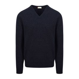 Geelong Lambswool Sweater - Navy made for Cable Car Clothiers.