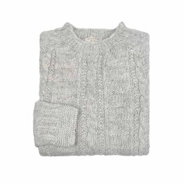 Eco Wool Cable Crewneck Sweater by Harley of Scotland. (Portland)