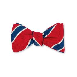 Crescent Stripe Bow Tie (red)