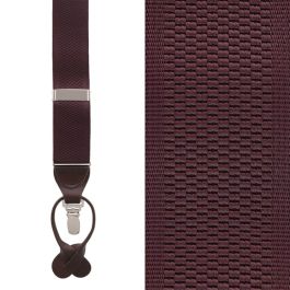 Convertible Braces - Classic Burgundy by Trafalgar. (detail)