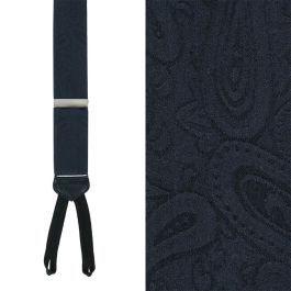 Formal Braces – Paisley Black by Trafalgar. (detail)