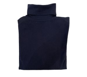 Merino Wool Pullover with Roll Collar - Navy by Scott & Charters for Cable Car Clothiers.