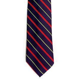 Neck Tie Bright Regimental Stripe Navy