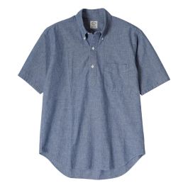 Vintage Ivy Popover - Blue Chambray by Kamakura Shirts.