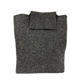 Merino Polo Neck Sweater – Anthracite by Harley of Scotland for Cable Car Clothiers.