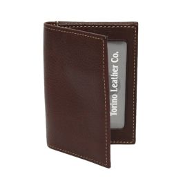 Tumbled Leather Gusset Card Case – Brown by Torino Leather.