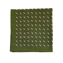 Wool/Silk Pocket Square - Gorse Dogs by Cable Car Clothiers.