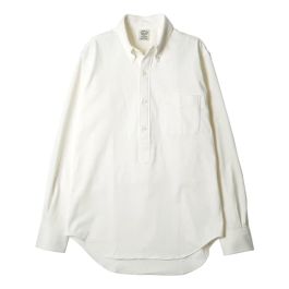 Vintage Ivy Jersey Popover – White by Kamakura Shirts.