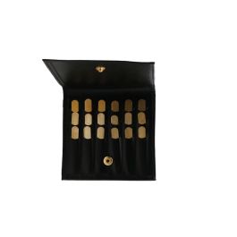 brass collar stays leather pouch