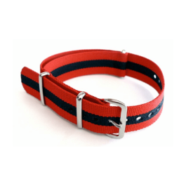 Grosgrain Watchband - Navy Stripe.