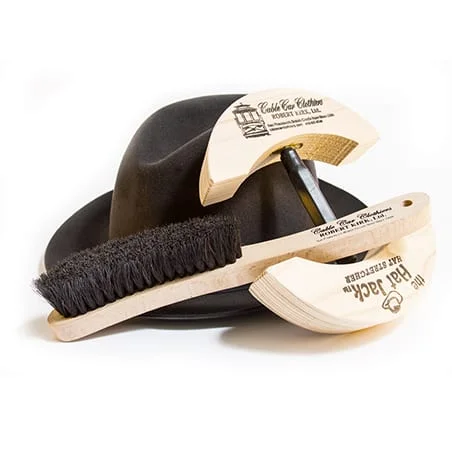 Hat Stretcher with Hat Brush. One Size Fits All.