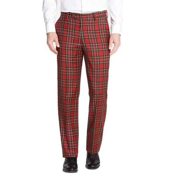 100% Worsted Wool Trousers - Royal Stewart by Berle.