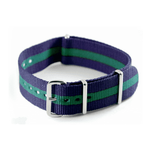 Grosgrain Watchband - Green Stripe.