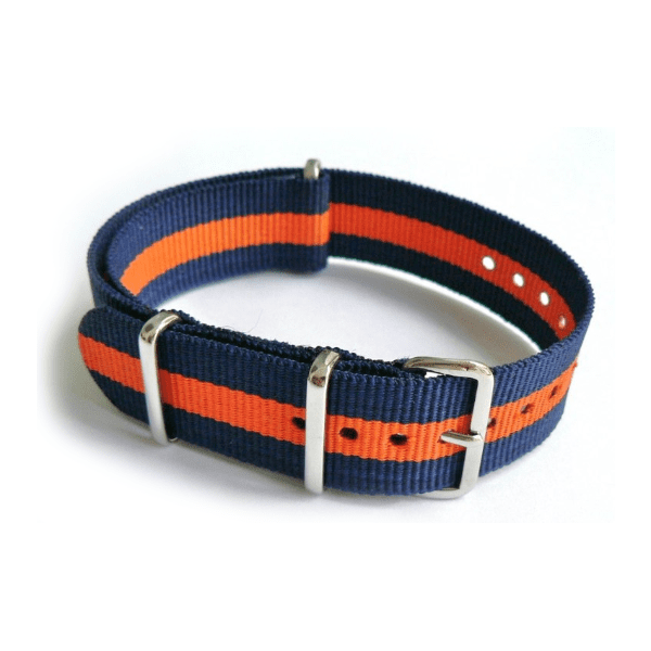 Grosgrain Watchband - Orange Stripe.