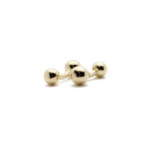 Dumbbell Cufflinks - Gold from Cable Car Clothiers.