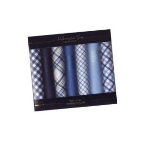Cotton Handkerchiefs - Blue Check Collection