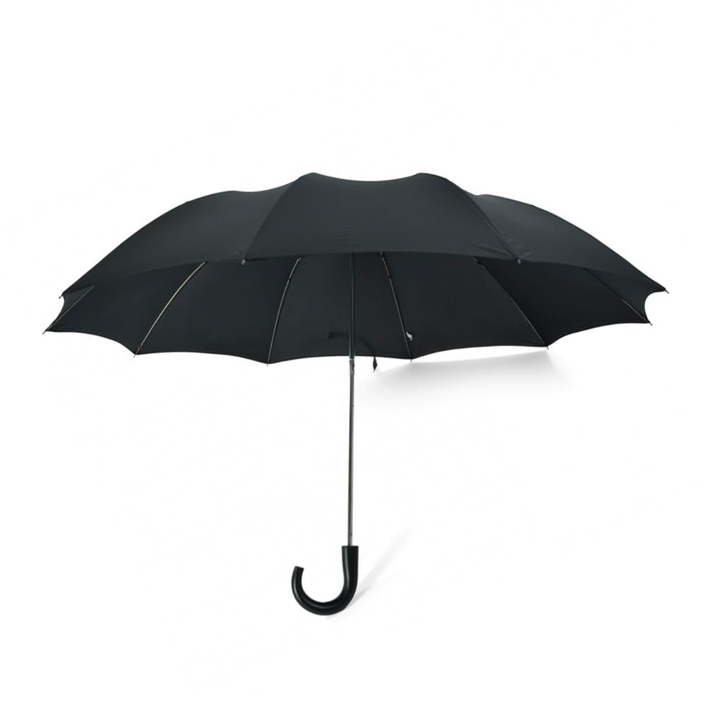 Telescopic Maple Crook Umbrella Black