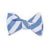 Bar Stripes Bow Tie – White/Carolina Blue