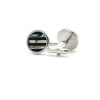 Abalone/Onyx Striped Cufflinks from Cable Car Clothiers.
