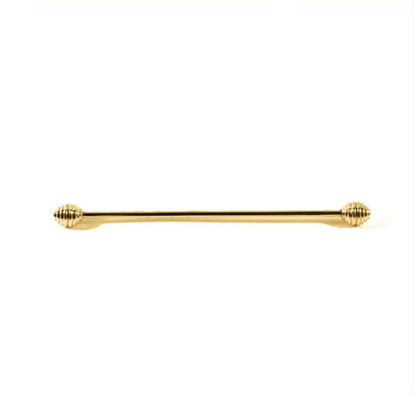 Collar Pin - Grooved Barbell Gold from Shop Cable Car Clothiers.