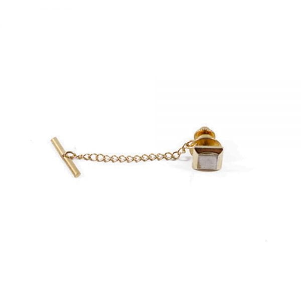 gold brush tie tack