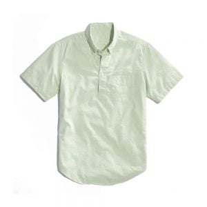 Popover Green Shirt - Solid by Gitman