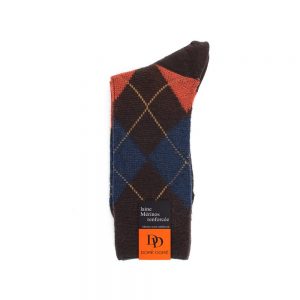 Argyle Socks - Brown Multi by Doré Doré.