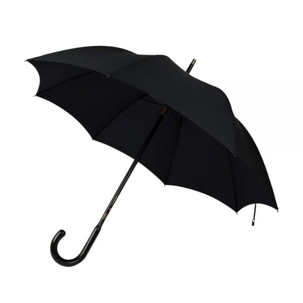 Fox Umbrellas Black Maple Solid Stick Umbrella tip open