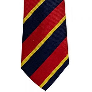 Woven Silk Necktie – Regimental Red/Navy from Cable Car Clothiers