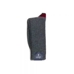 Cashmere Contrast Socks - grey