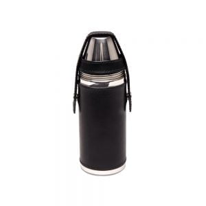 Hunters Flask With Cups - Black by Ettinger.