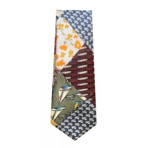 Silk Patchwork Necktie - Multi 3.