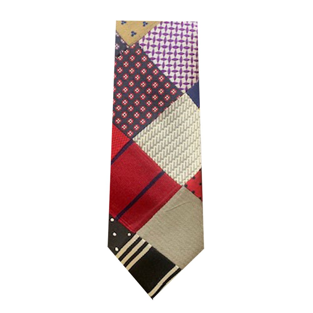 Silk Patchwork Necktie - Multi 2