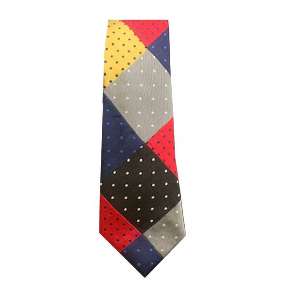 Patchwork Neck Tie-Pindot 2