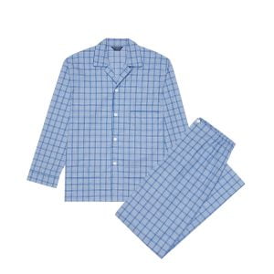 Cotton Pajamas – Blue Check by Bonsoir