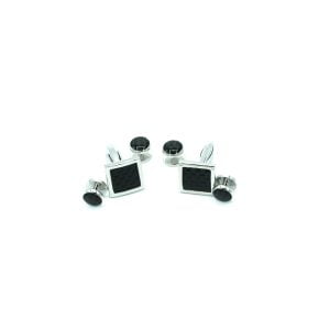 Black Carbon Square Formal Set – Silver from Cable Car Clothiers.