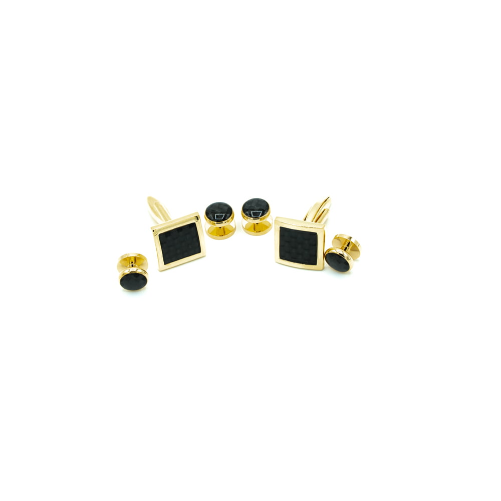 Black Carbon Square Formal Set - Gold from Cable Car Clothiers.