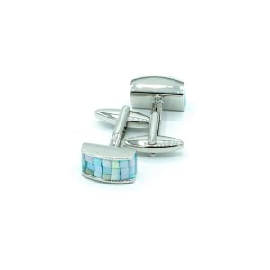 Blue Abalone Arched Cufflinks from Cable Car Clothiers.