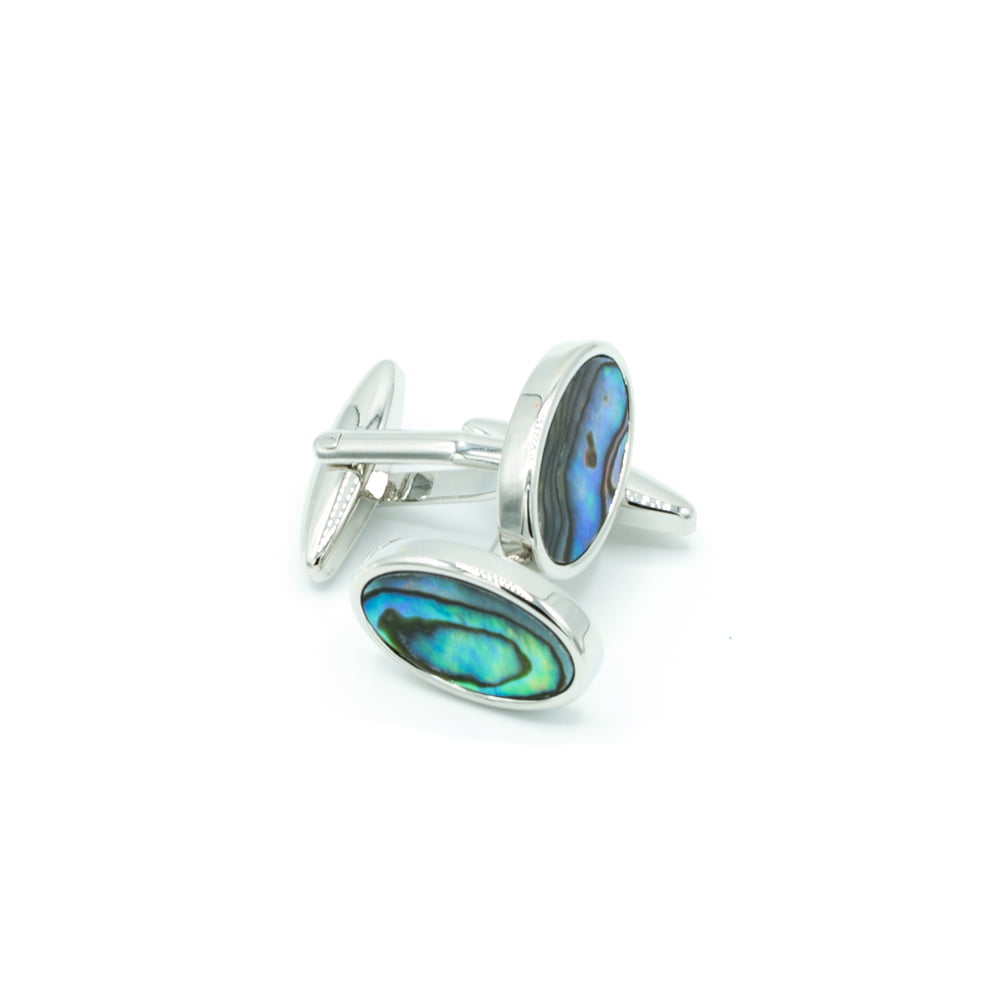 Abalone Oval Cufflinks from Cable Car Clothiers.