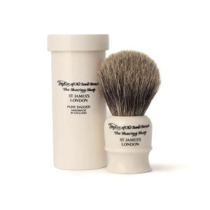 Pure Badger Shaving Brush - Travel Brush by Taylor of Old Bond Street.
