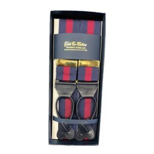 Regimental Braces – Burgundy Stripe by Albert Thurston for Cable Car Clothiers