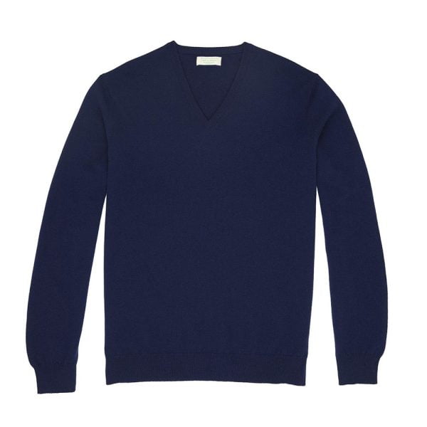 Scottish Cashmere Sweater – American Navy by Scott & Charters Cashmere for Cable Car Clothiers.