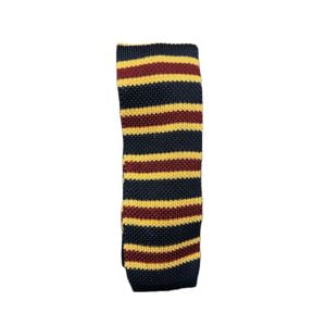 Silk Knit Necktie – Navy/Burgundy/Gold. Exclusively for Cable Car Clothiers.