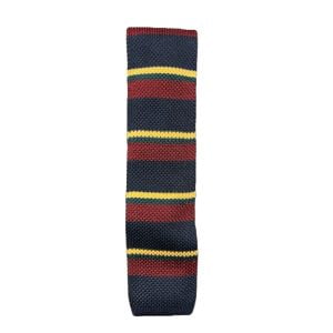 Silk Knit Necktie – Navy/Multi. Exclusively for Cable Car Clothiers.